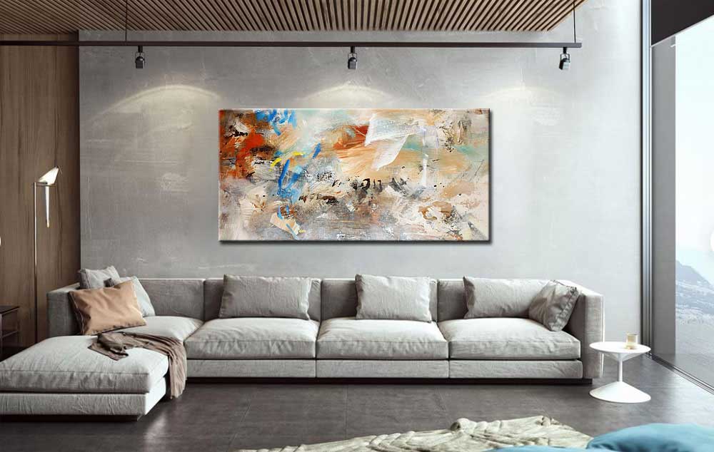 Abstract schilderij Desert Breeze 180x90cm - Afbeelding 2