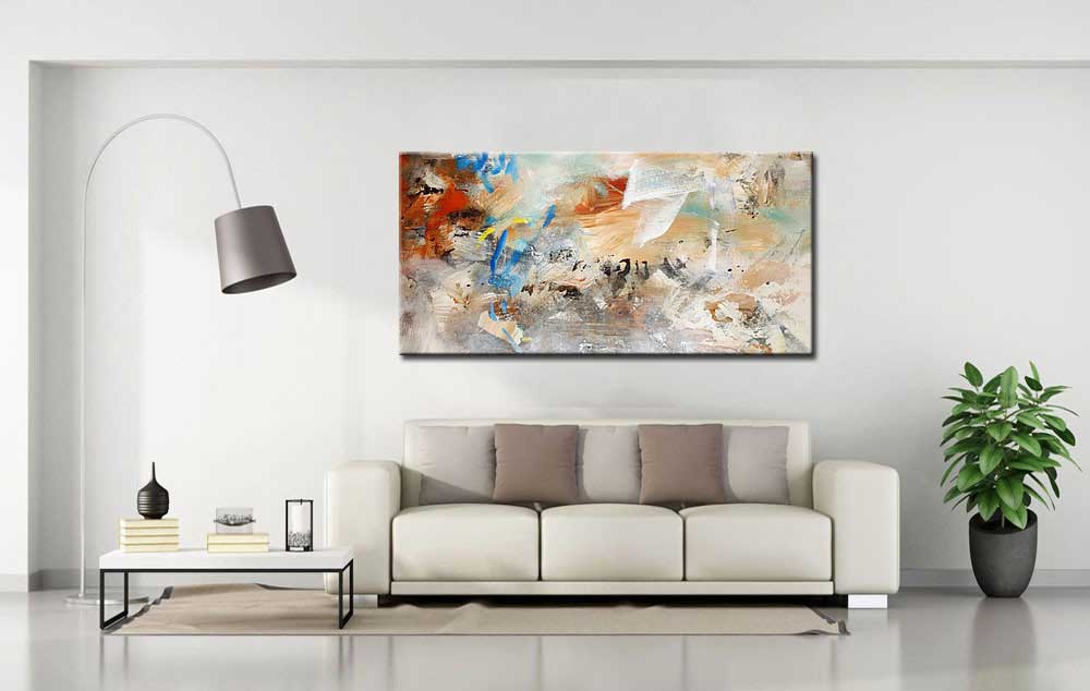Abstract schilderij Desert Breeze 180x90cm - Afbeelding 4