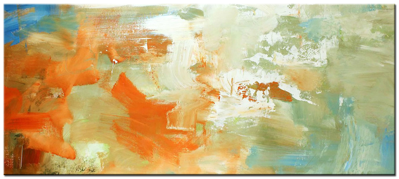 Abstract schilderij Zomerwarmte 160x70cm