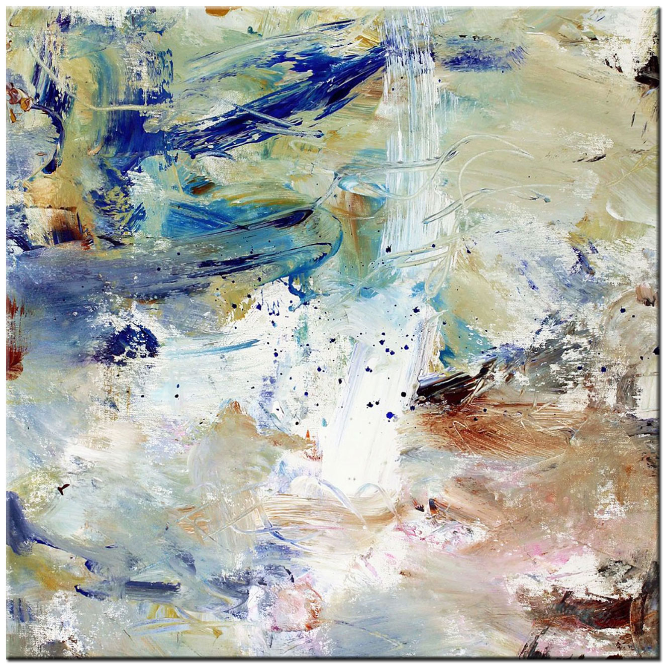 Belust abstract schilderij 100x100cm