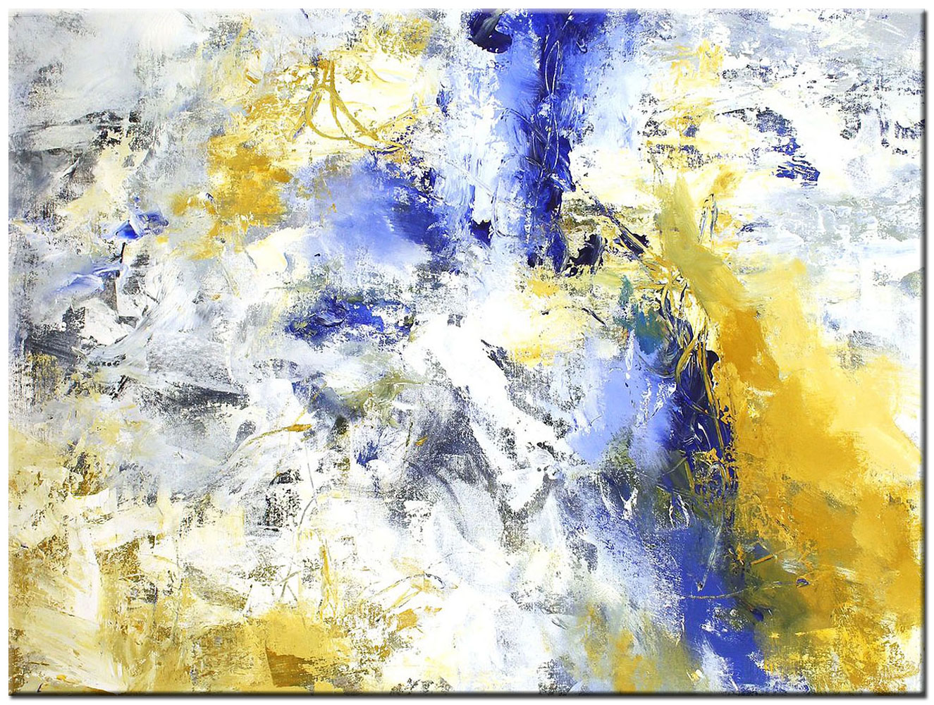 Glaciaal abstract schilderij 120x90cm