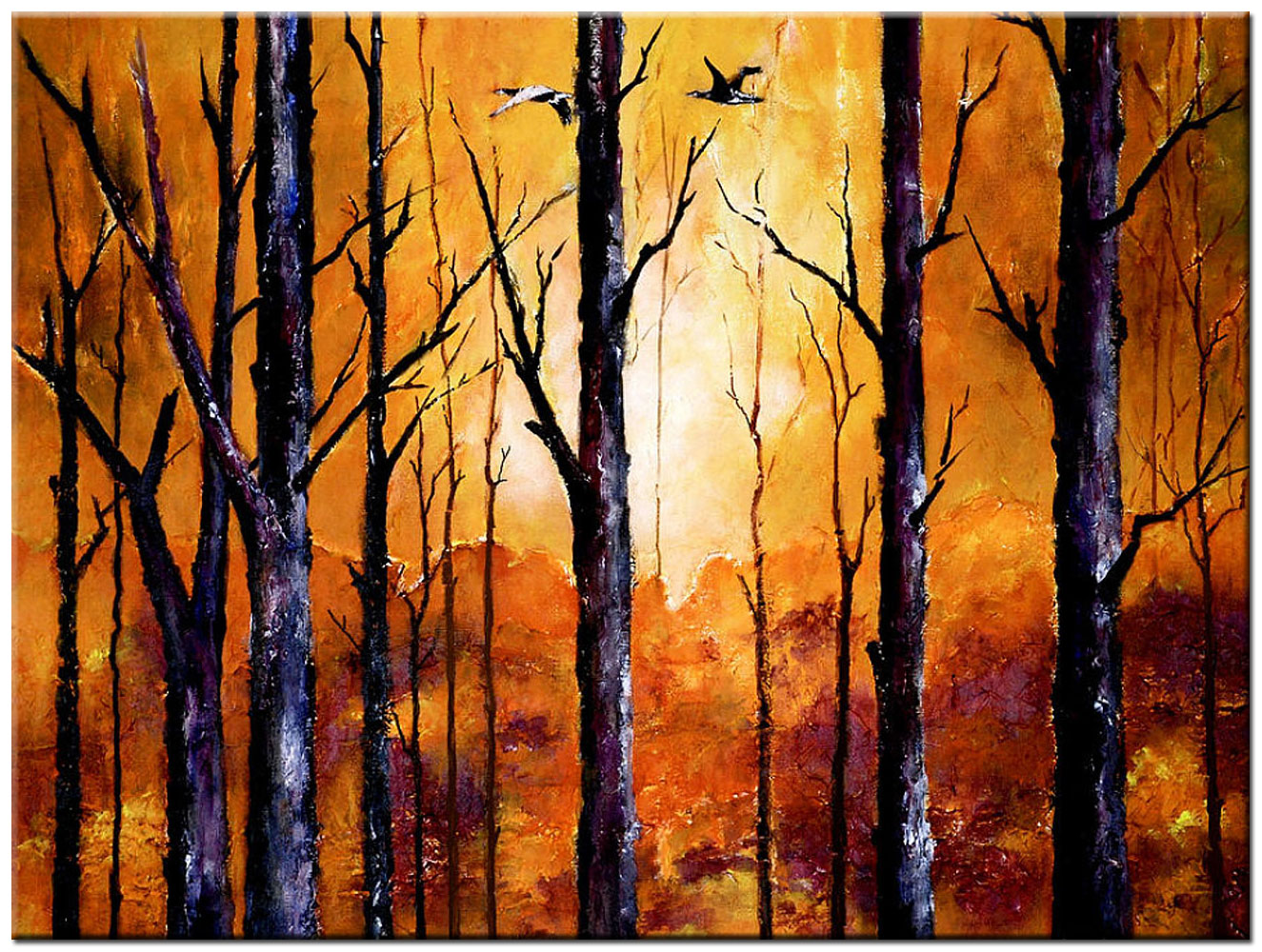 Woods modern schilderij 120x90cm