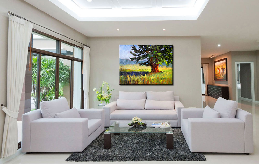 Eik modern schilderij 120x90cm - Afbeelding 2