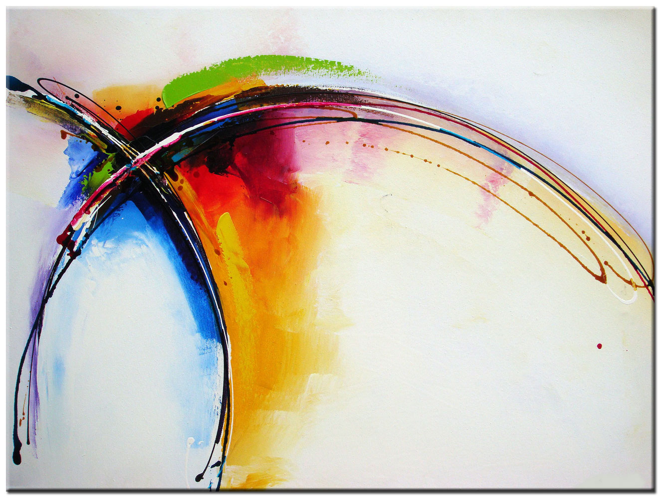 Kleuren Boog abstract schilderij 120x90cm