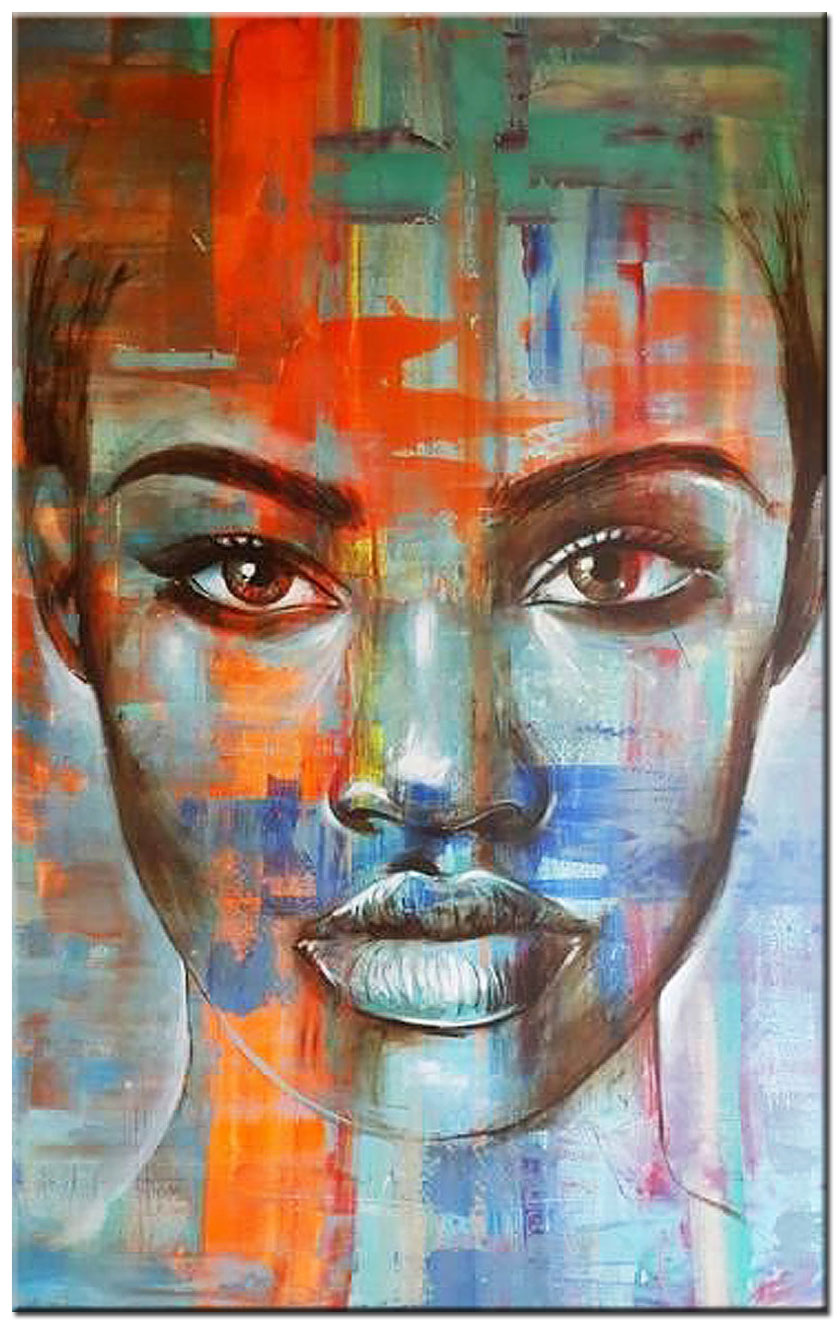 Colorful Soul Dame modern schilderij 80x120cm