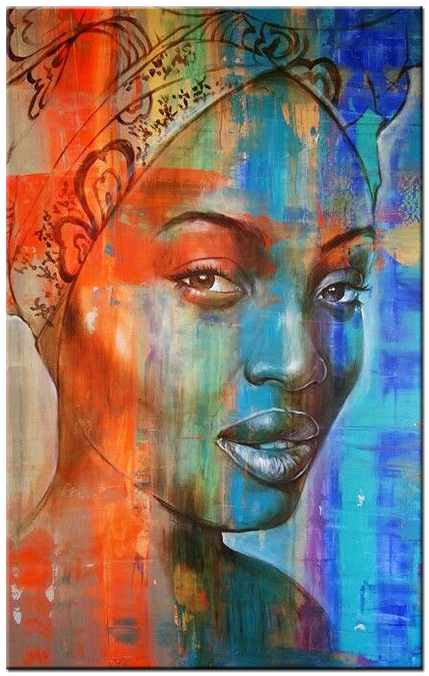 Pure Elegance Dame modern schilderij 80x120cm