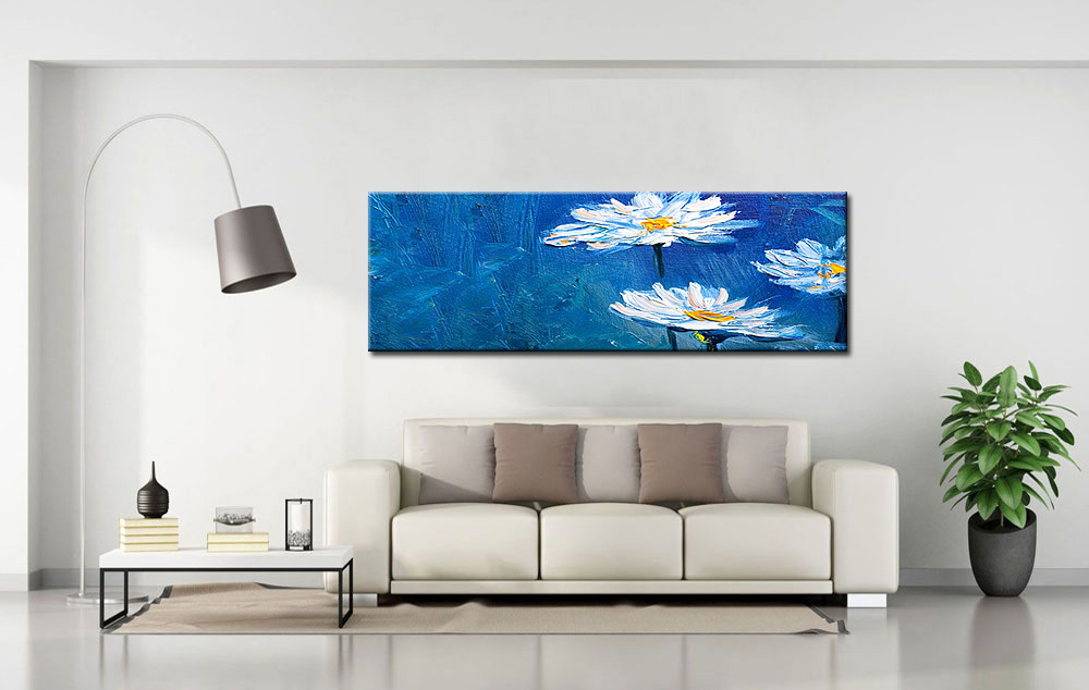 Bloemenschilderij Hemelse Madeliefjes 180x60cm - Afbeelding 2