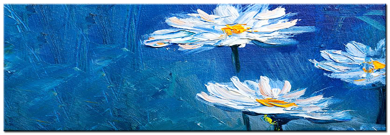 Bloemenschilderij Hemelse Madeliefjes 180x60cm