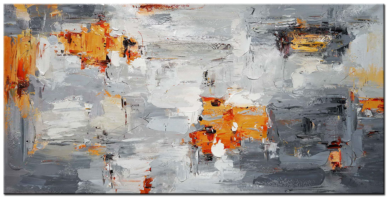 Abstract schilderij Verhitte Stilte 180x90cm