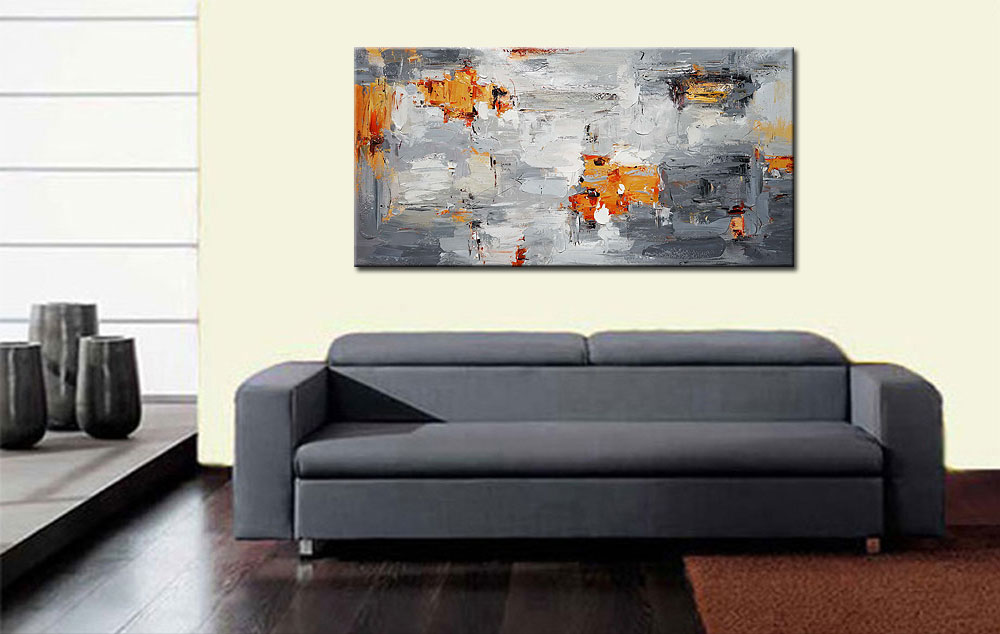 Abstract schilderij Verhitte Stilte 180x90cm - Afbeelding 4