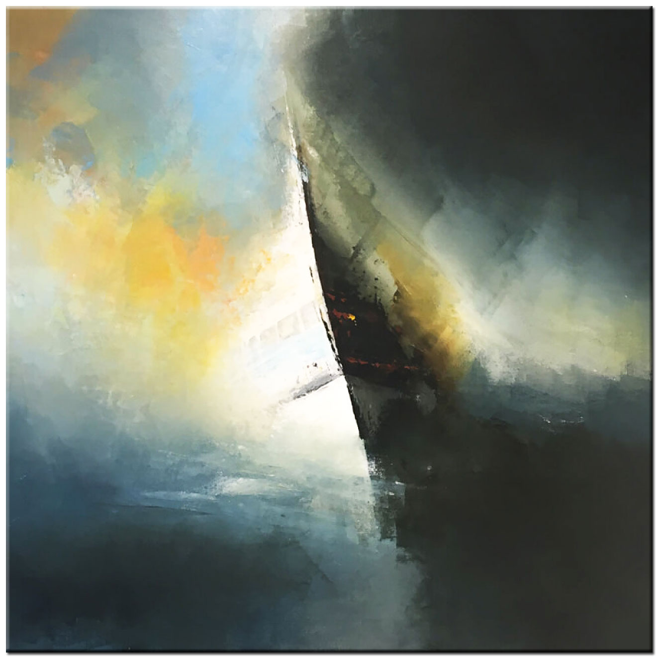 De Boeg modern schilderij 100x100cm