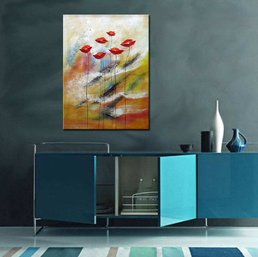 Bloemen schilderij Flower Lips 90x120cm - Afbeelding 4