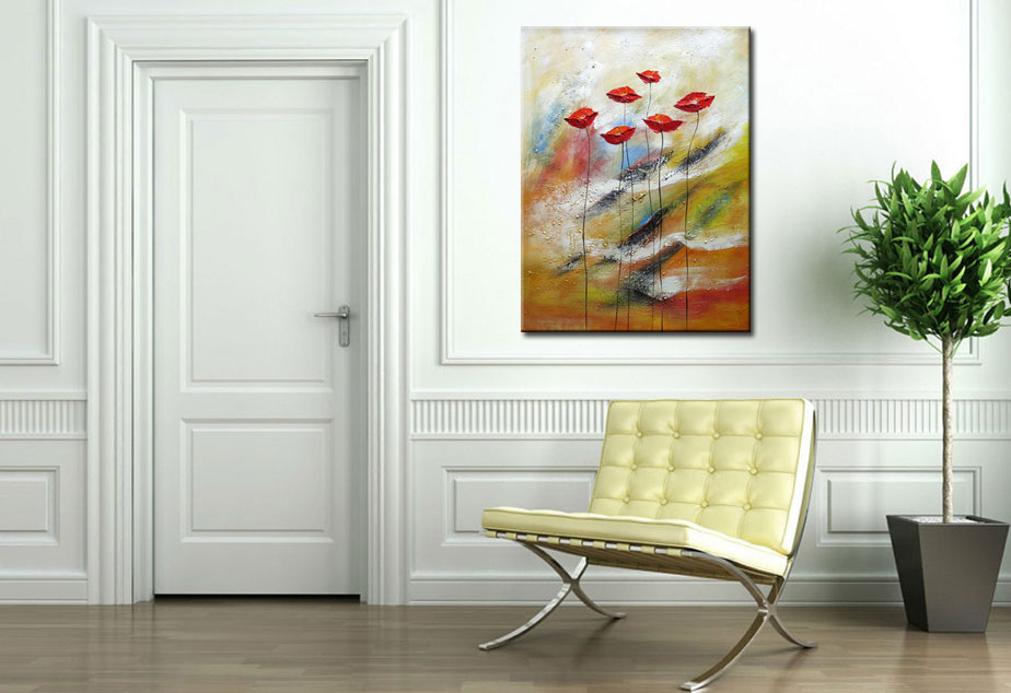 Bloemen schilderij Flower Lips 90x120cm - Afbeelding 3