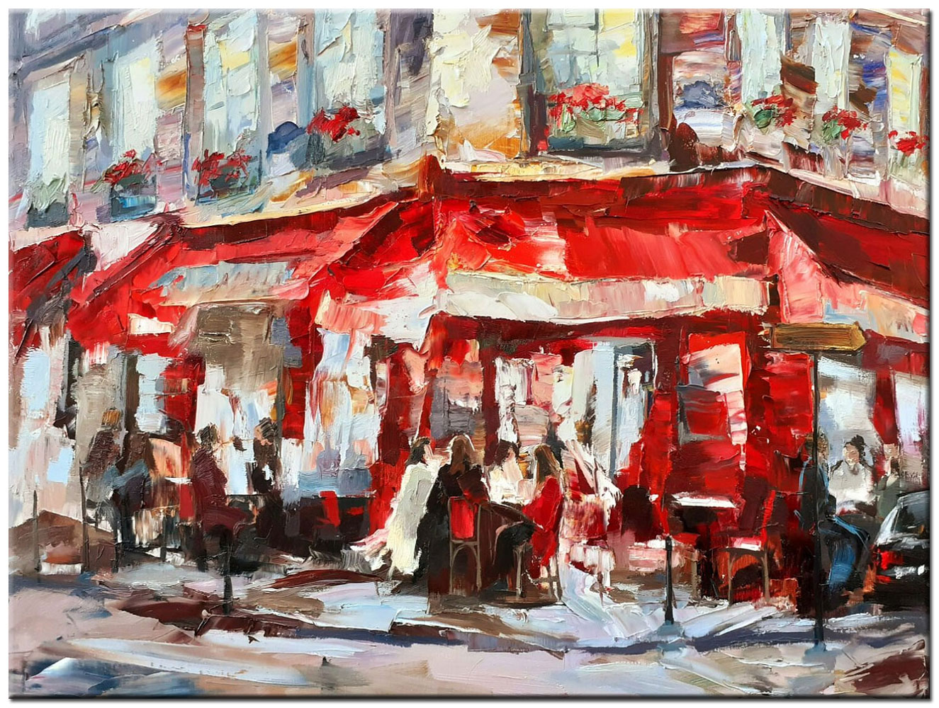 Parijs modern schilderij 120x90cm