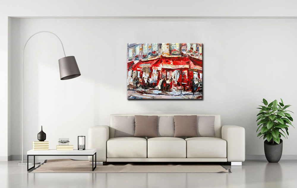 Parijs modern schilderij 120x90cm - Afbeelding 2