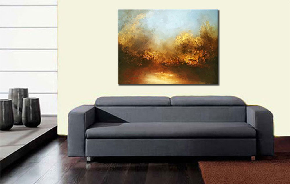 Zandstorm modern schilderij 120x90cm - Afbeelding 4