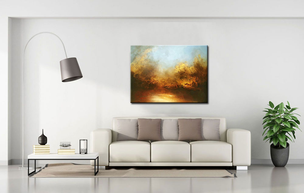 Zandstorm modern schilderij 120x90cm - Afbeelding 3