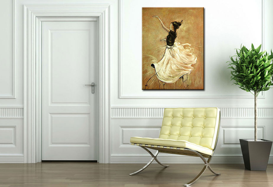 Vrouwen schilderij Elegante Dans 90x120cm - Afbeelding 2