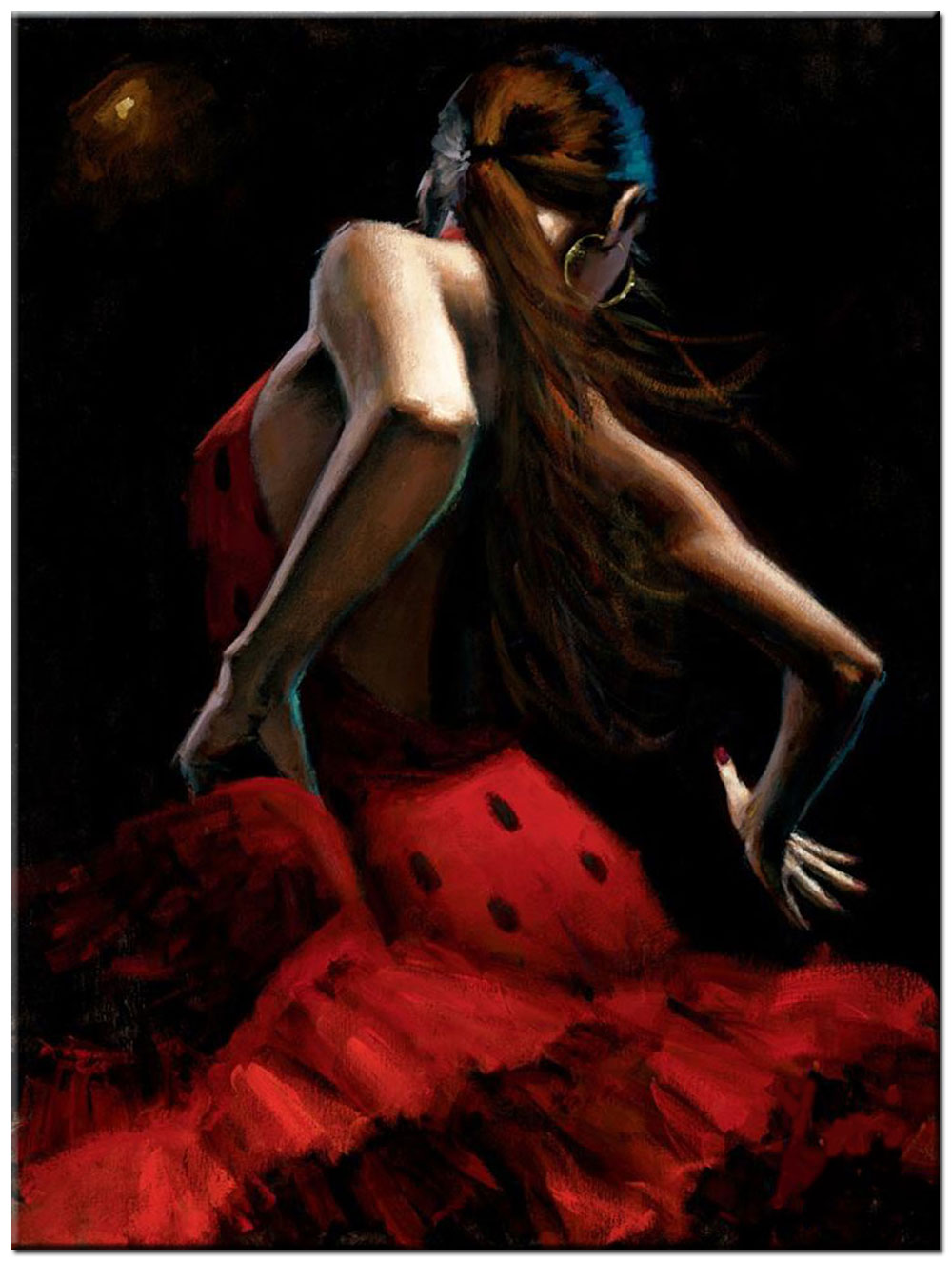 Flamenco Dans schilderij 90x120cm