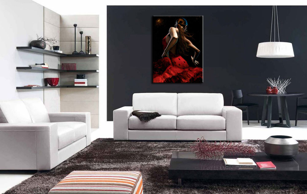 Flamenco Dans schilderij 90x120cm - Afbeelding 3