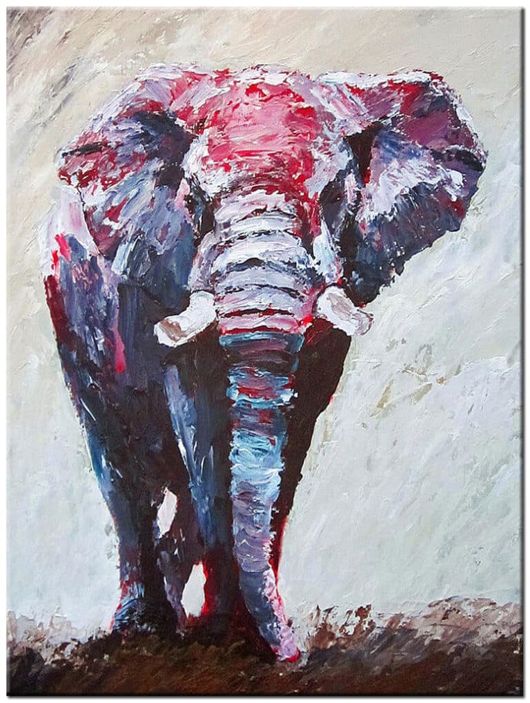 Staalkracht Olifant modern schilderij