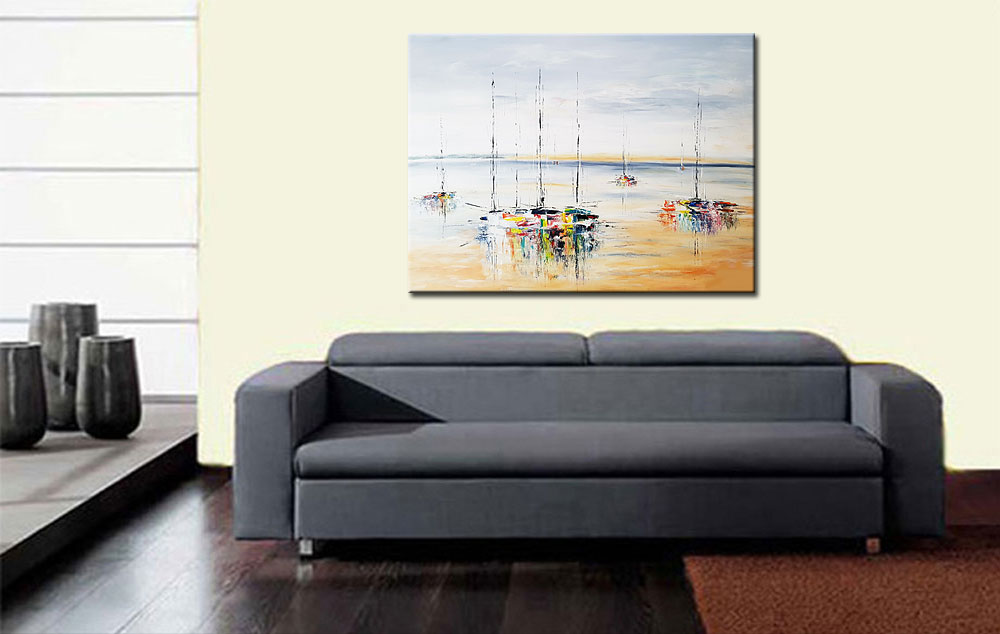 Bootjes Gestrand modern schilderij 120x90cm - Afbeelding 4