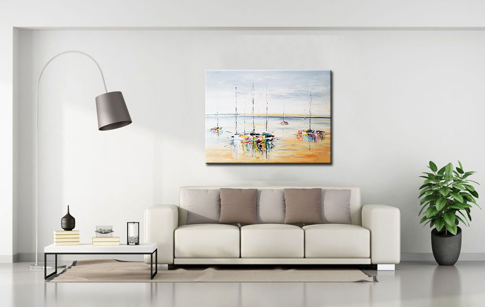 Bootjes Gestrand modern schilderij 120x90cm - Afbeelding 3