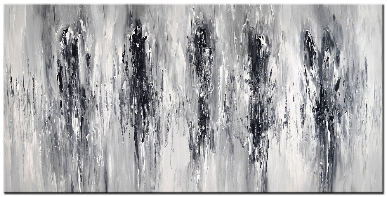 Abstract schilderij Silent Shadows 180x90cm