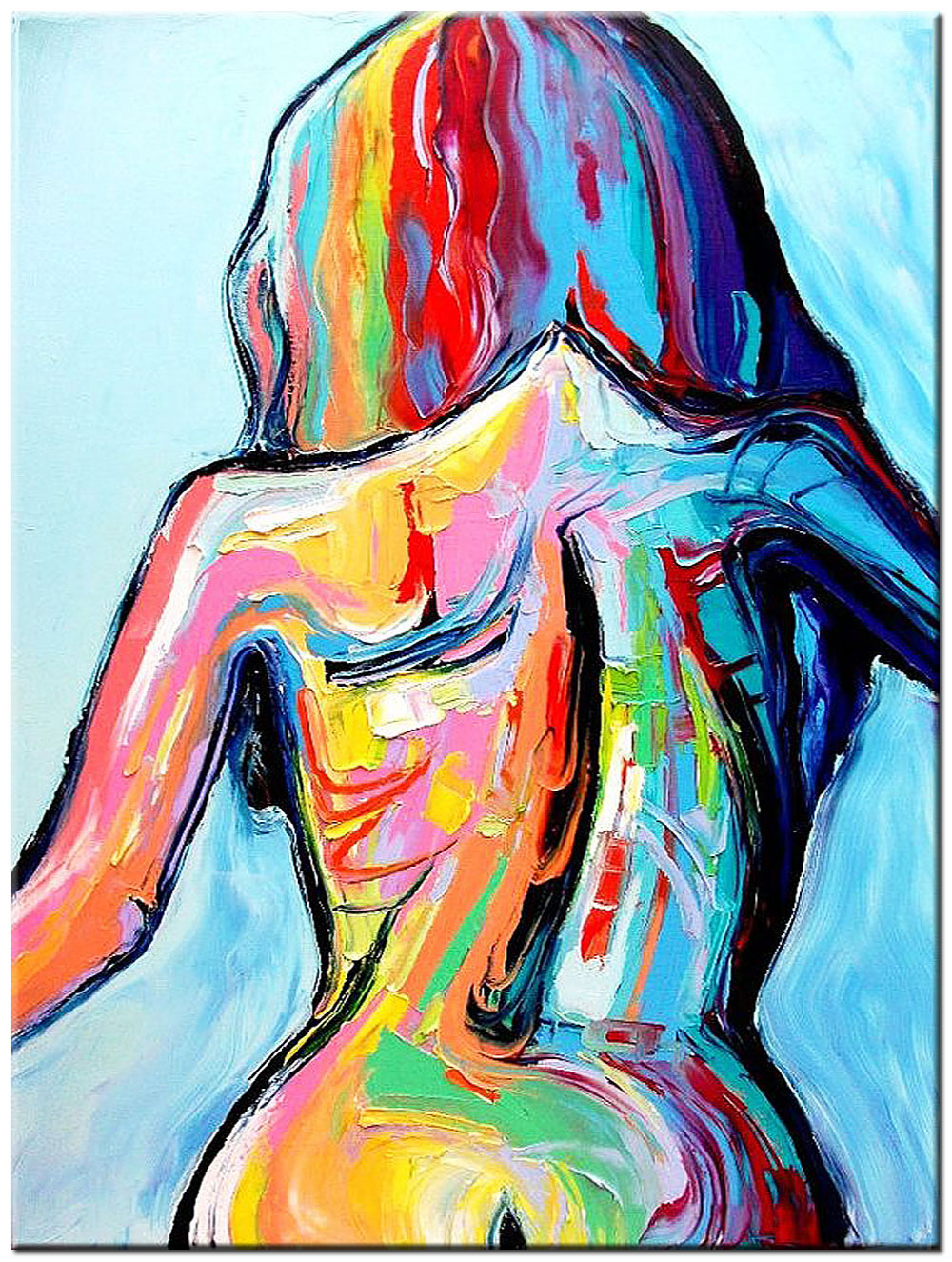 Arrière erotisch modern schilderij 90x120cm