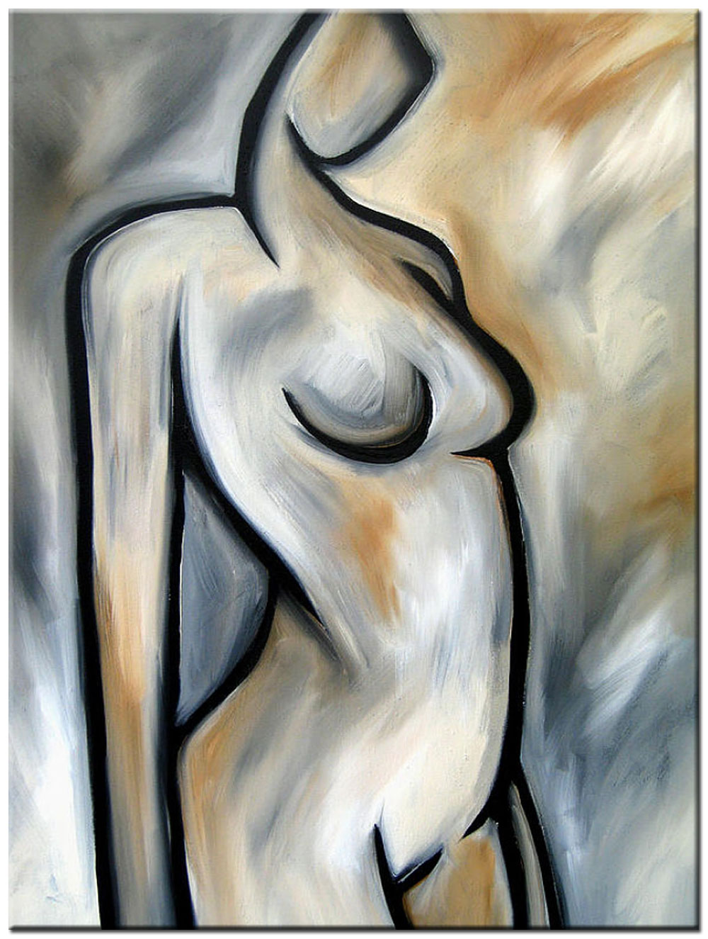 Erotisch schilderij Soft Lines 90x120cm