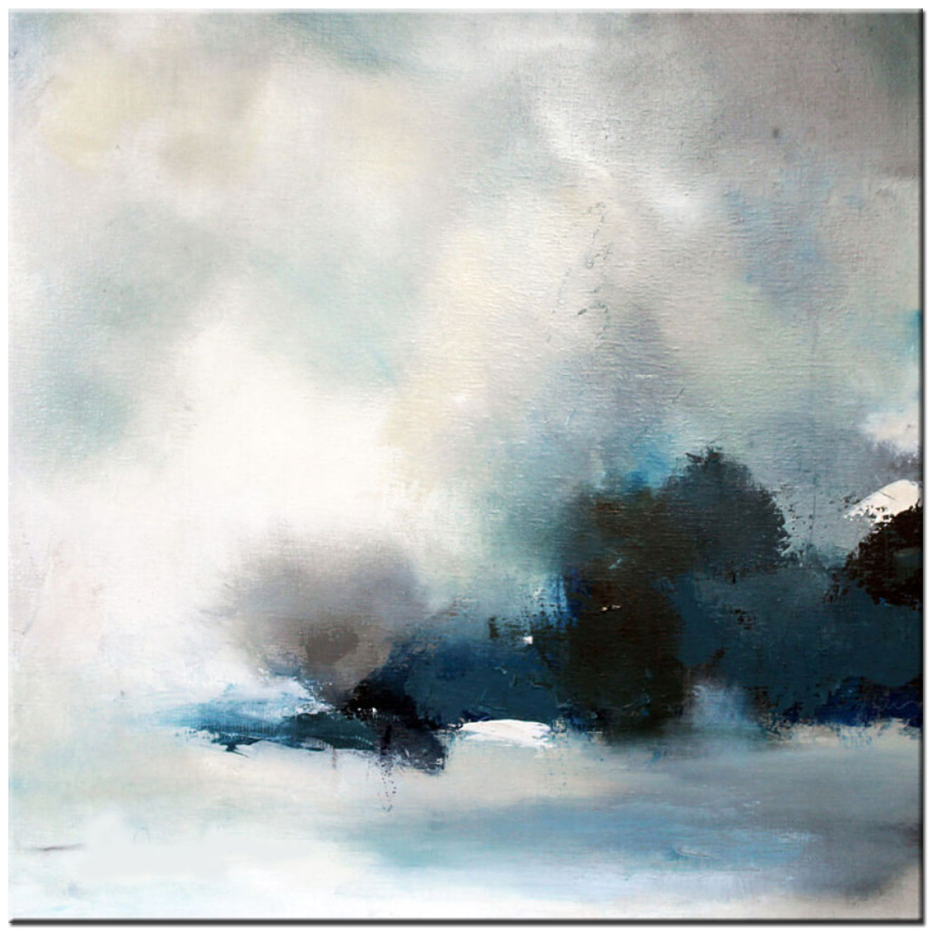 Mistig abstract schilderij 100x100cm