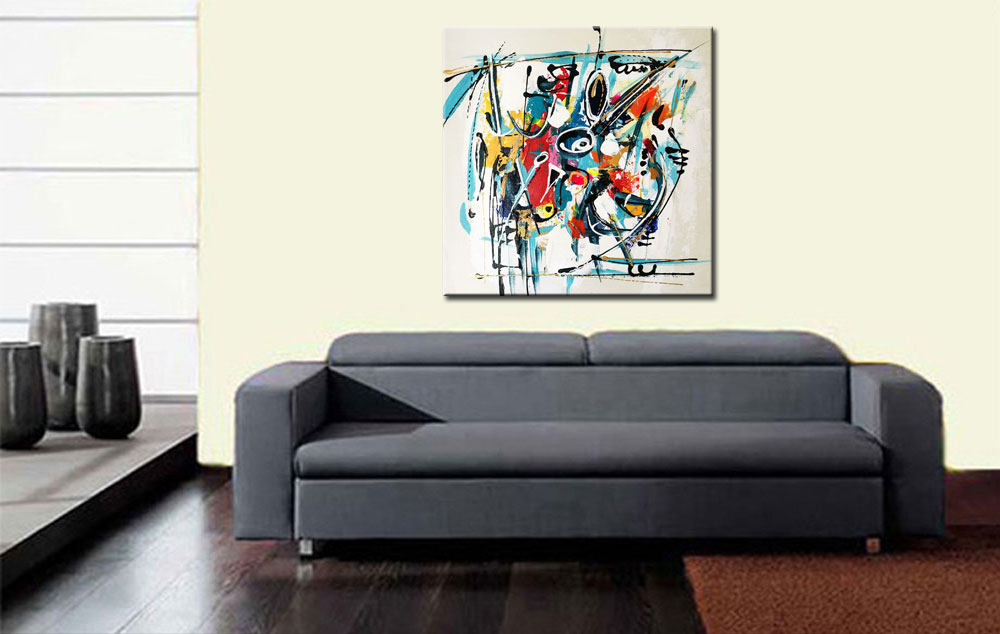 Chaos abstract modern schilderij - Afbeelding 4