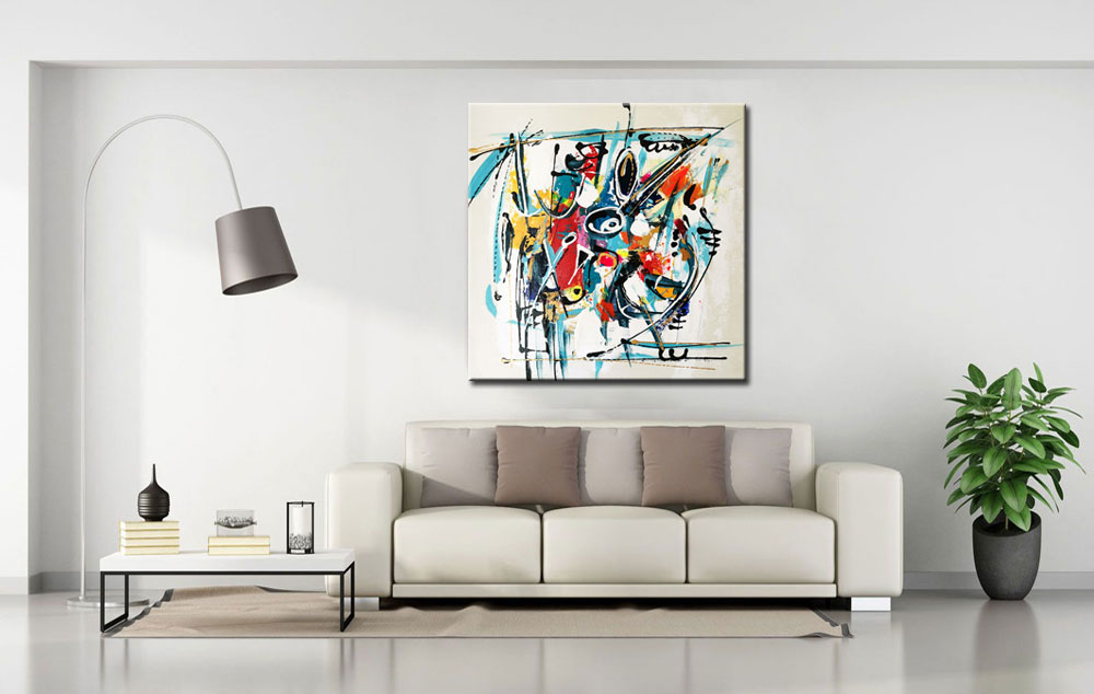 Chaos abstract modern schilderij - Afbeelding 3