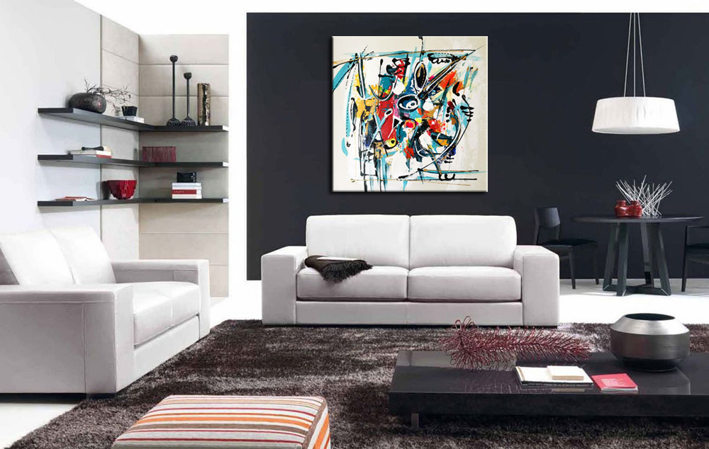 Chaos abstract modern schilderij - Afbeelding 2