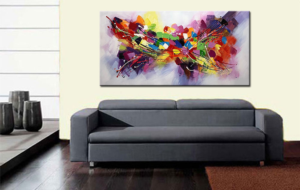 Kleur Emotie abstract groot schilderij 180x90cm - Afbeelding 4