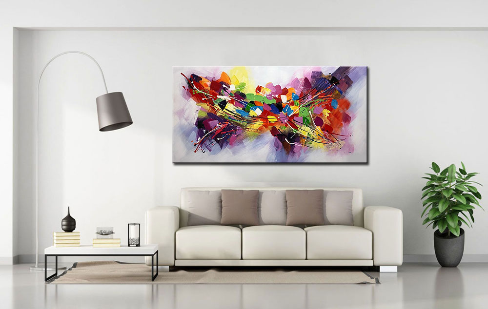 Kleur Emotie abstract groot schilderij 180x90cm - Afbeelding 3