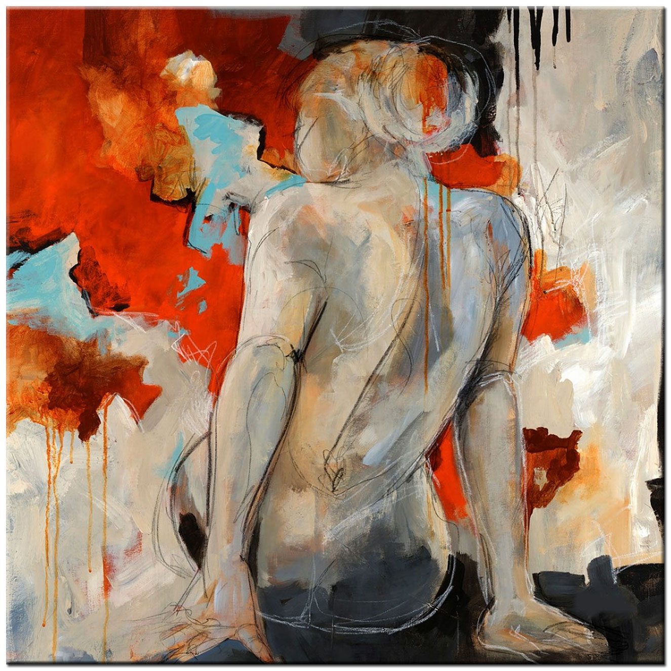 Erotisch schilderij Back in Flames