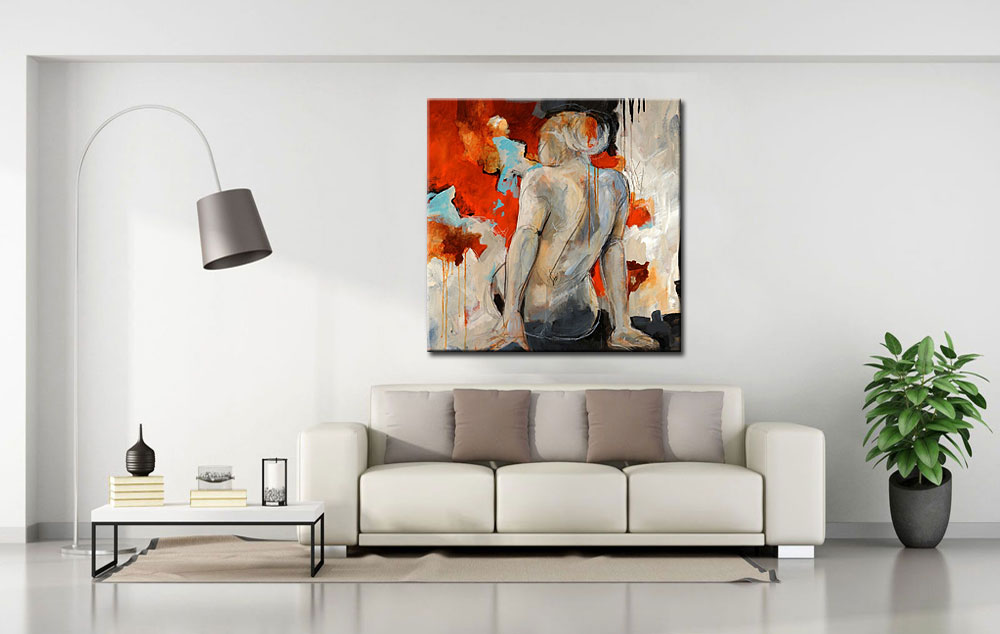 Erotisch schilderij Back in Flames - Afbeelding 3