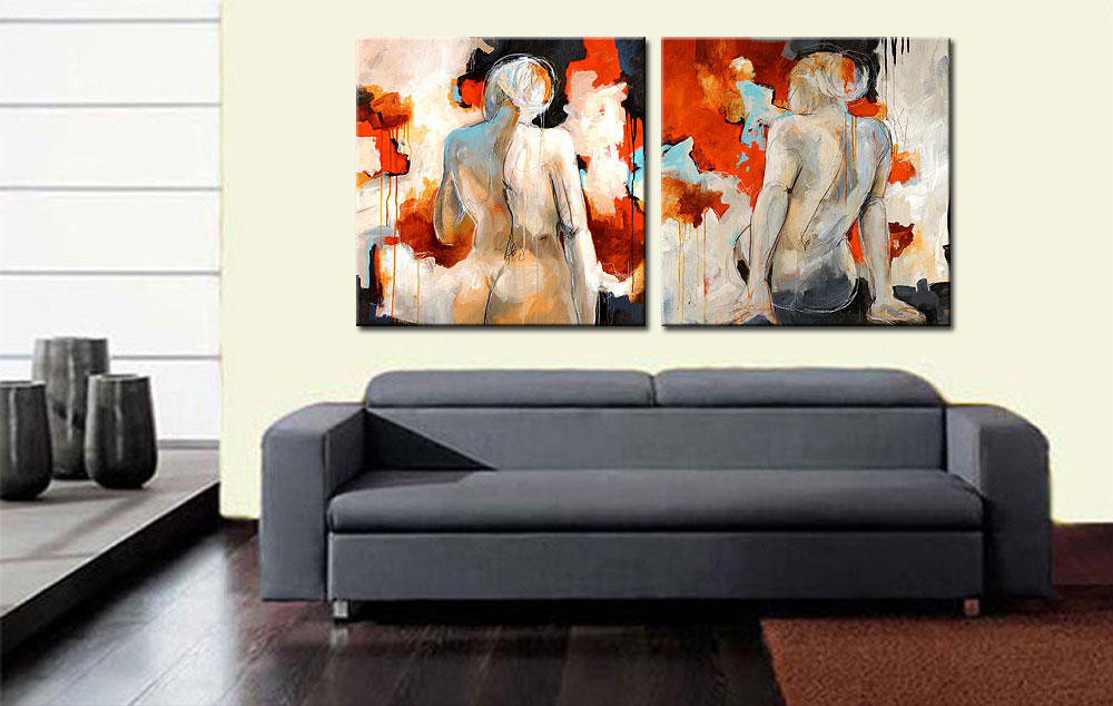 Erotisch schilderij tweeluik Passion - Afbeelding 4