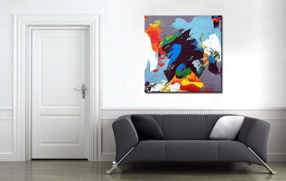 In de Diepte abstract schilderij - Afbeelding 4