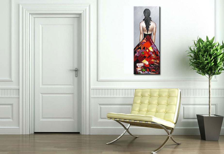 Beautiful Dress modern schilderij 50x120cm - Afbeelding 4