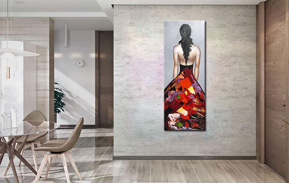 Beautiful Dress modern schilderij 50x120cm - Afbeelding 2