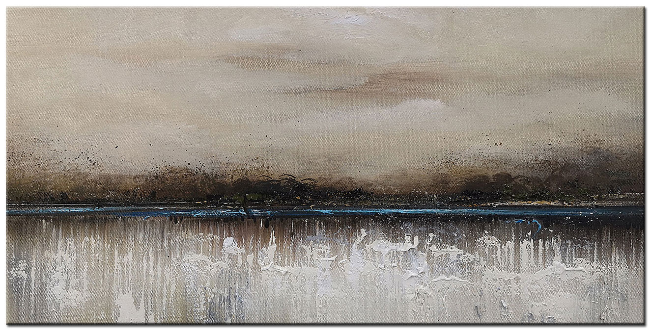 Abstract schilderij Silent Horizon 180x90cm