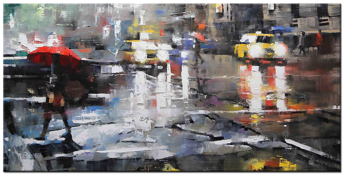 Streets of New York modern schilderij 180x90cm