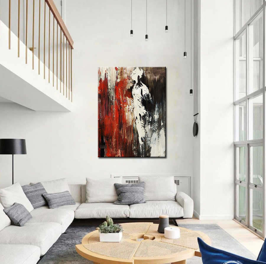 Bevreesd modern abstract schilderij 90x120cm - Afbeelding 2