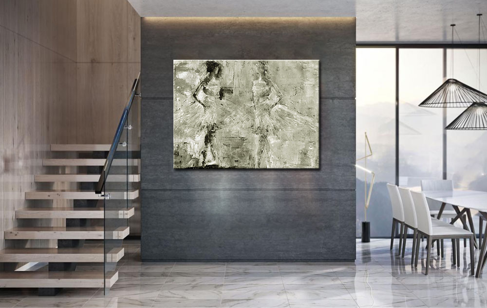 Ballerina's modern schilderij 120x90cm - Afbeelding 4