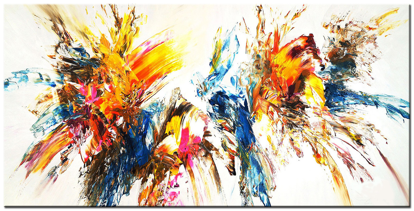 Abstract schilderij Power Splash 180x90cm