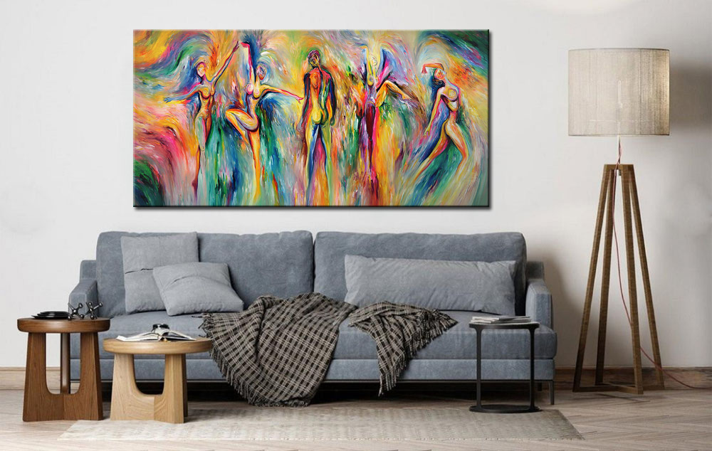 Erotisch modern groot schilderij 180x90cm - Afbeelding 4