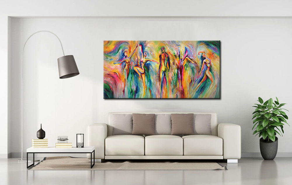Erotisch modern groot schilderij 180x90cm - Afbeelding 3
