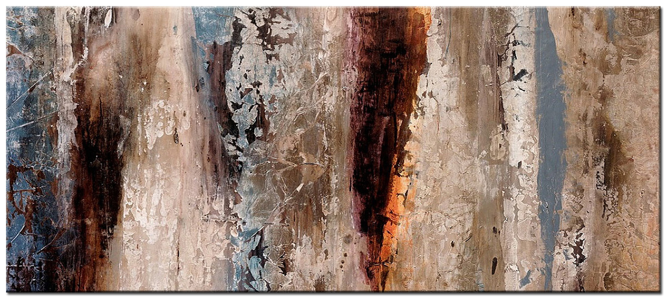 Abstract schilderij Aarde en Steen 160x70cm
